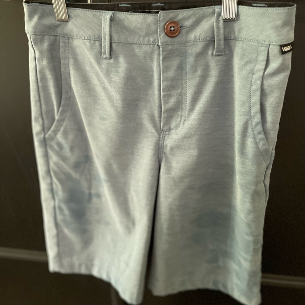 Boys blue/grey vans shorts
